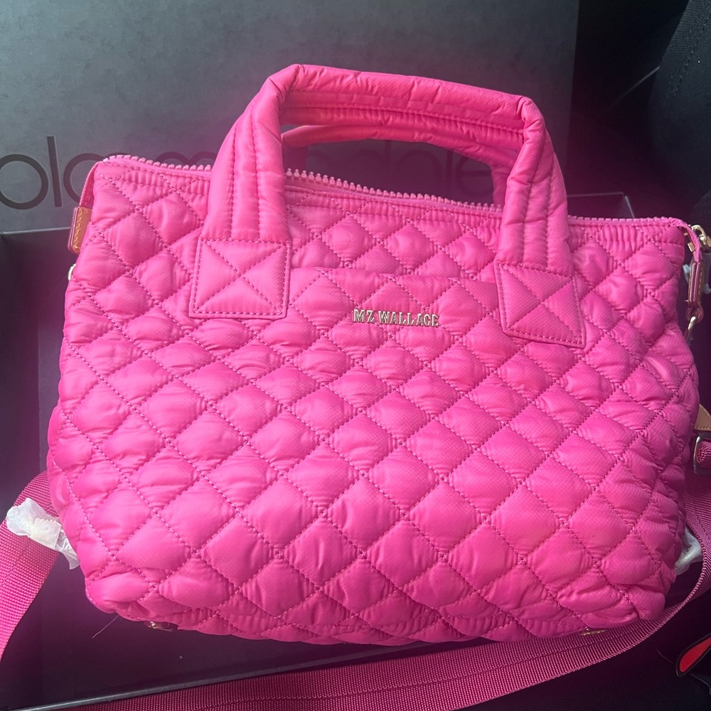 MZ Wallace Hot Pink Quilted Tote